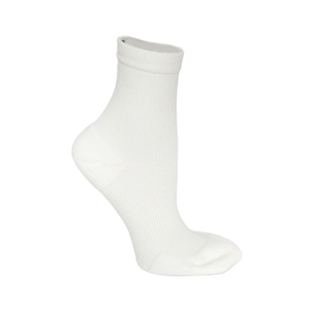 Performance crew compression socks in white