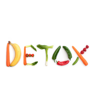 The Word Detox Spelled Using Vegetables