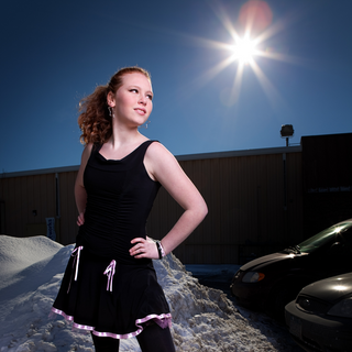 Female Dancer Posing Outdoors