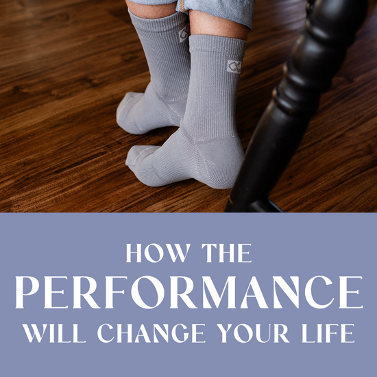 Crew socks for women in various colors are modeled on feet walking across the screen