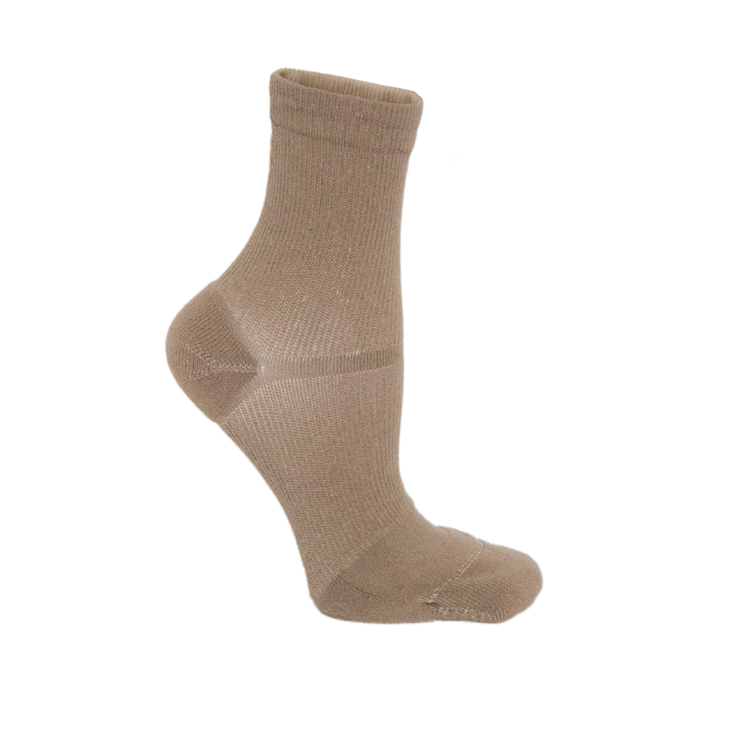 The Performance Shock Crew Dance Compression Socks With Arch Support Tan